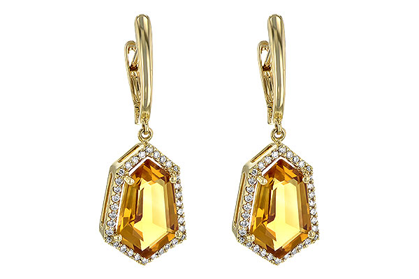 K208-56129: EARR 3.80 TW CITRINE 4.05 TGW