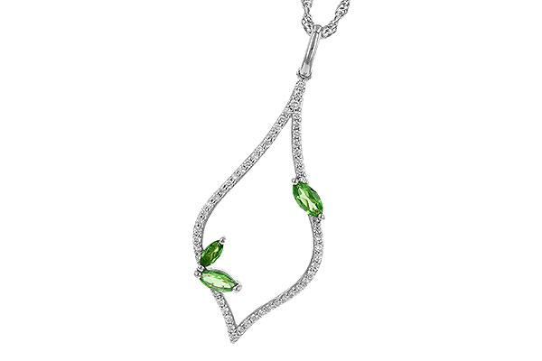 K208-61620: NECK .35 GREEN GARNET .55 TGW