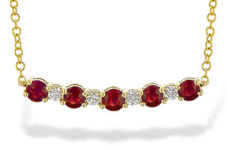 K208-63365: NECK .58 TW RUBY .70 TGW