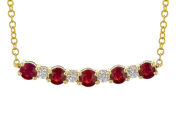 K208-63365: NECK .58 TW RUBY .70 TGW