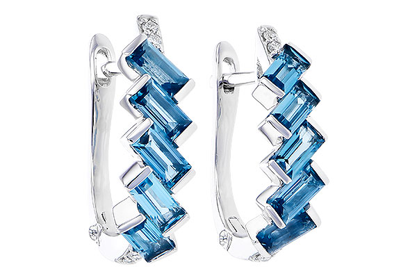 K291-35238: EARR 1.45 LONDON BLUE TOPAZ 1.50 TGW