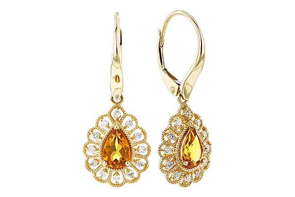K292-21620: EARR .74 TW CITRINE .90 TGW