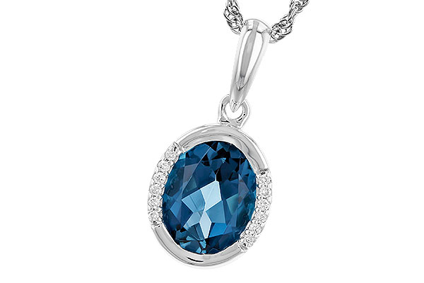 K292-22520: NECK 1.90 TW LONDON BLUE TOPAZ 1.93 TGW (9x7 LBT)