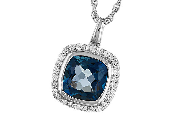 K292-25211: NECK 3.85 LONDON BLUE TOPAZ 4.15 TGW (9MM LBT)