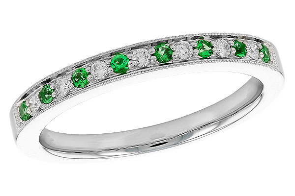 K292-27083: LDS WED RG .07 EMERALD .16 TGW
