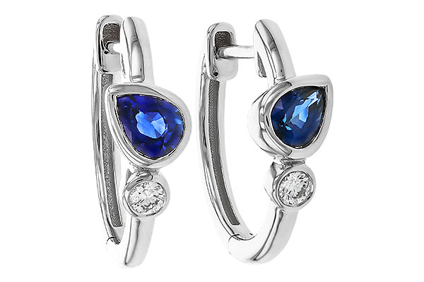 K293-14356: EARRINGS .51 SAPPHIRE .57 TGW