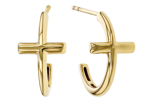 K293-17011: GOLD EARRINGS (14MM)