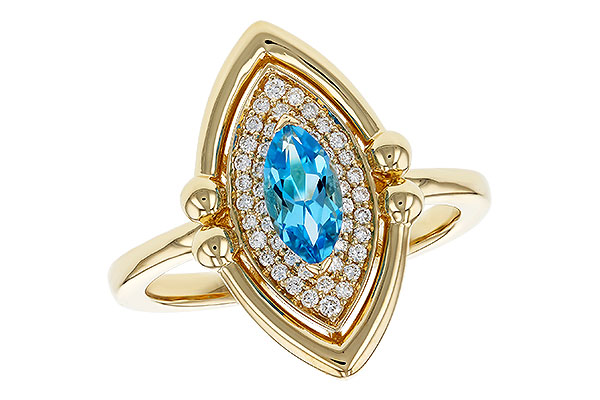 K293-17929: LDS RG .54 BLUE TOPAZ .70 TGW (8x4MM BT)