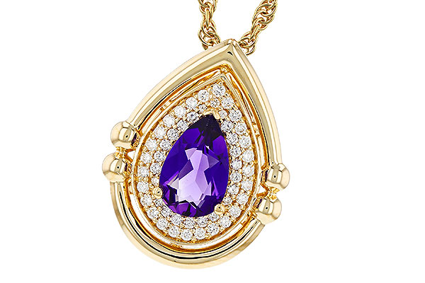 K294-00683: NECKLACE .70 AMETHYST .86 TGW (8x5MM AMY)