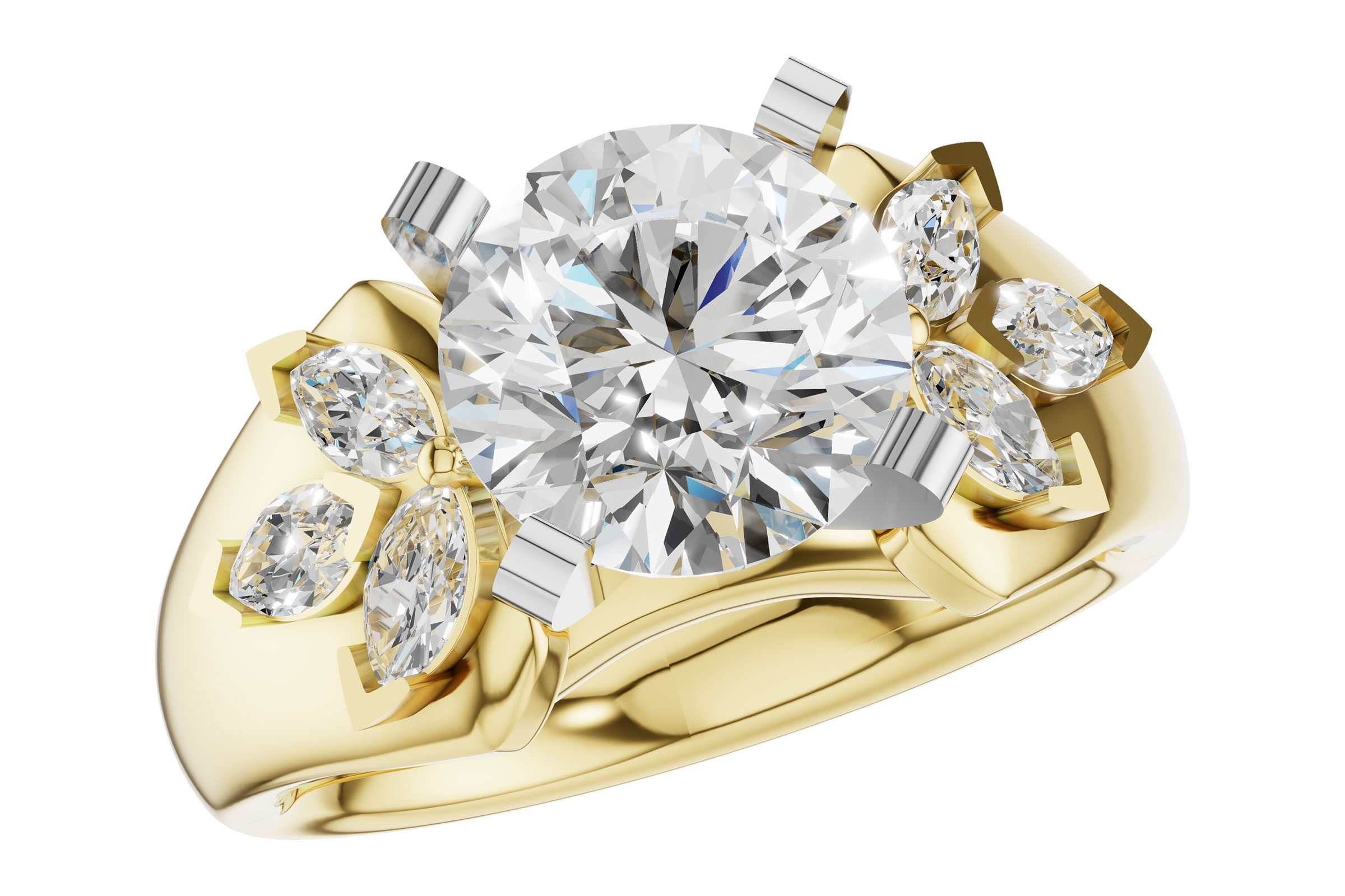 K294-01565: LDS SEMI DIA RG .38 TW MARQUISE DIAS