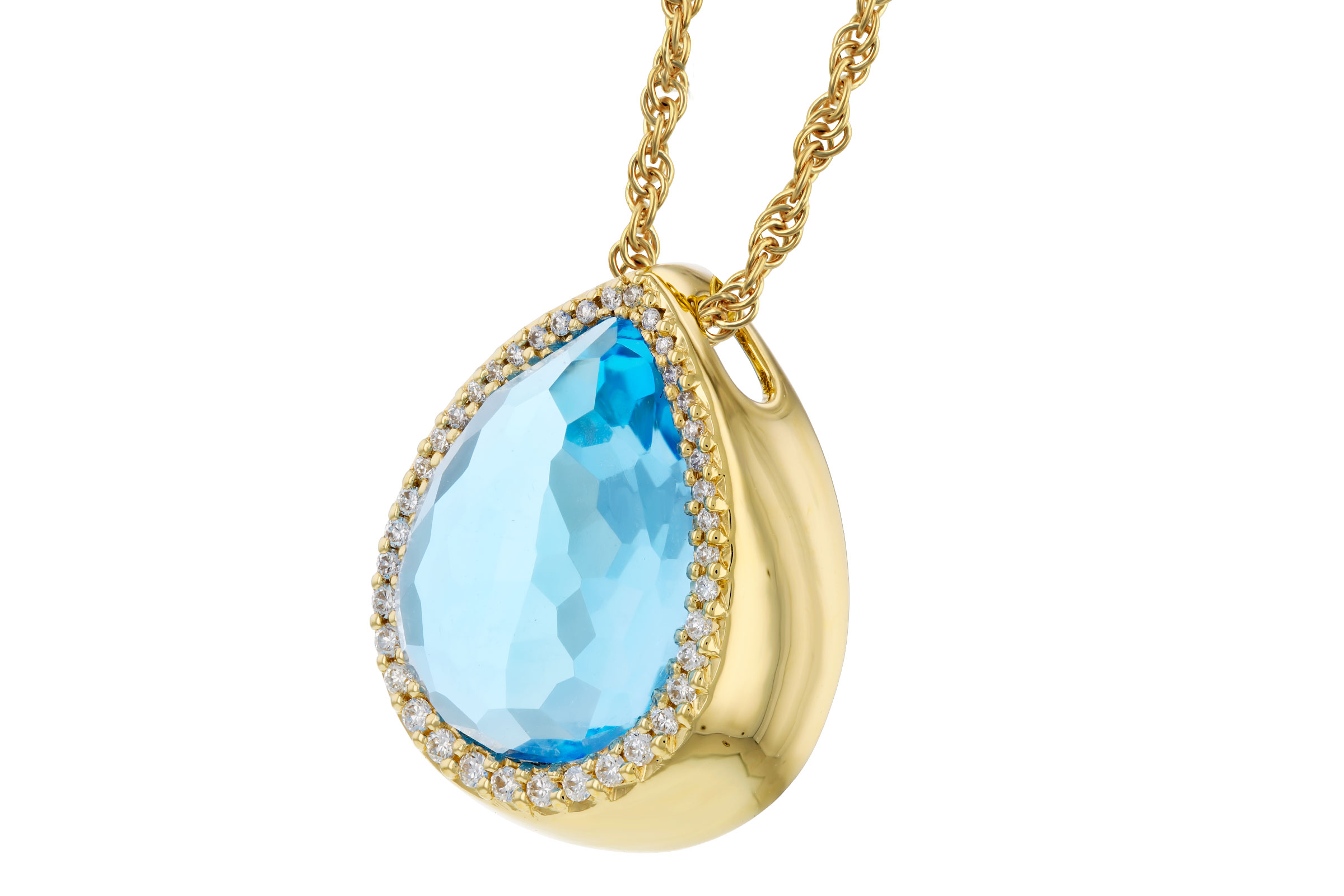 K294-01620: NECK 5.78 LONDON BLUE TOPAZ 5.92 TGW (14x10MM)
