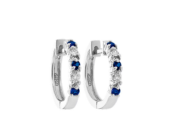 L019-48838: EARRINGS .17 SAPP .26 TGW
