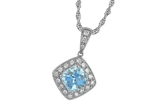 L024-91574: NECKLACE .80 AQUA .93 TGW