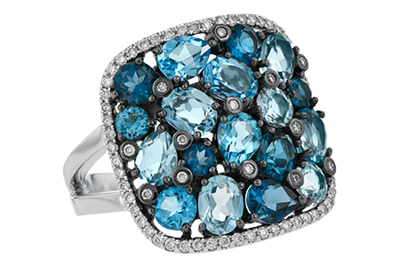 L205-87029: LDS RG 3.67 BLUE TOPAZ 3.94 TGW