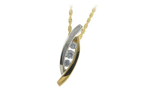 L205-90683: NECKLACE .13 BR .26 TW