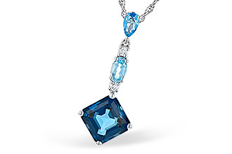 L291-30674: NECK 2.95 TW BLUE TOPAZ 3.00 TGW