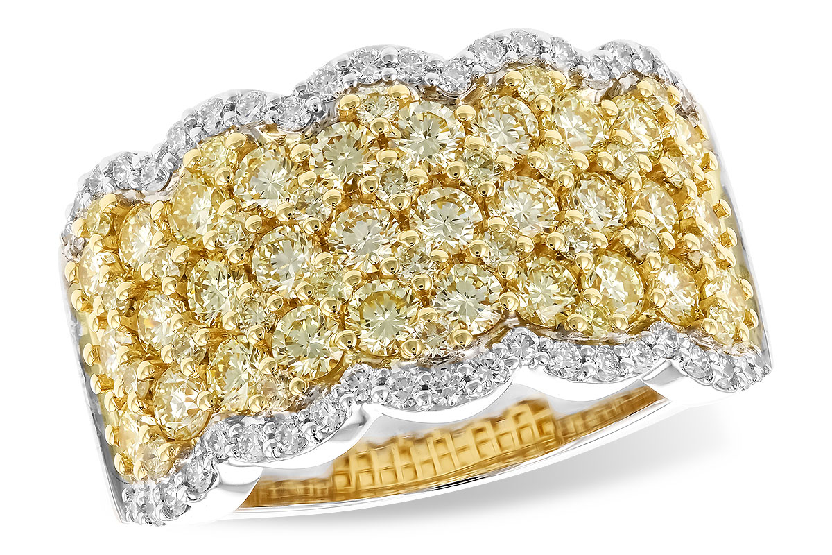 L292-20647: LDS DIA WED RG 1.90 YELLOW DIAS 2.20 TW