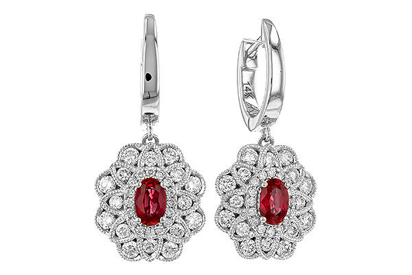 L292-26120: EARR .56 TW RUBY 1.30 TGW (5x3MM RUBY)
