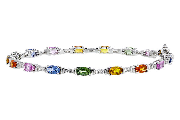 L293-11620: BRACELET 4.76 MULTI-COLOR SAPPH 5.08 TGW (7")