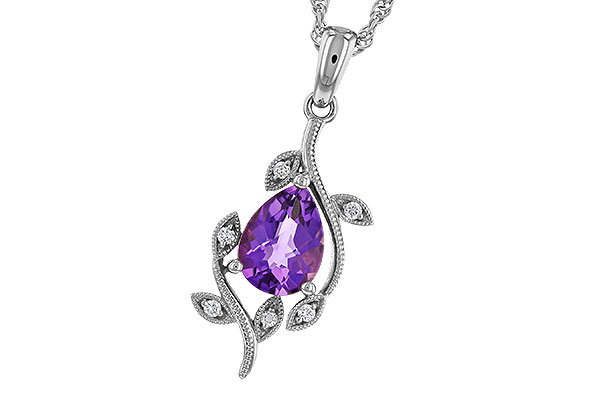 L293-12501: NECKLACE .88 AMETHYST .93 TGW (8x6MM AMY)