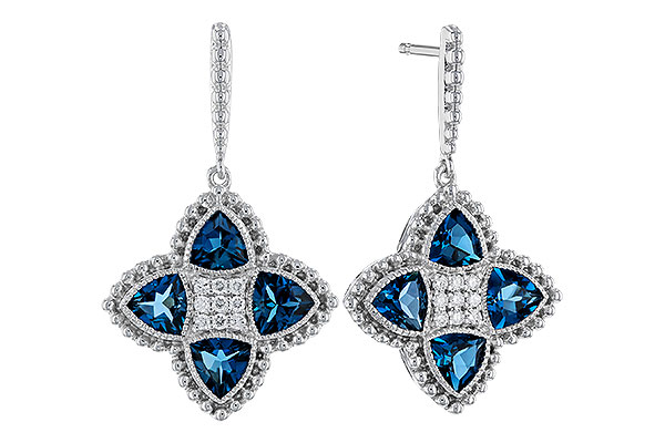L293-14283: EARRINGS 1.73 LONDON BLUE TOPAZ 1.82 TGW