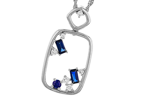 L293-15220: NECKLACE .35 TW SAPPHIRE .46 TGW