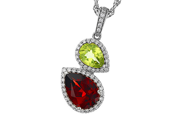 L293-17947: NECKLACE 2.74 SEMI-PREC (GAR,PER) 2.95 TGW