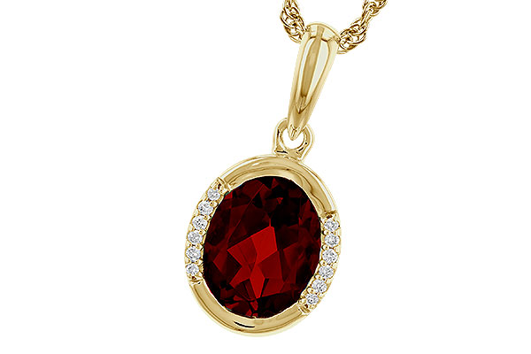L294-01592: NECKLACE 2.02 TW GARNET 2.05 TGW (9x7 GAR)