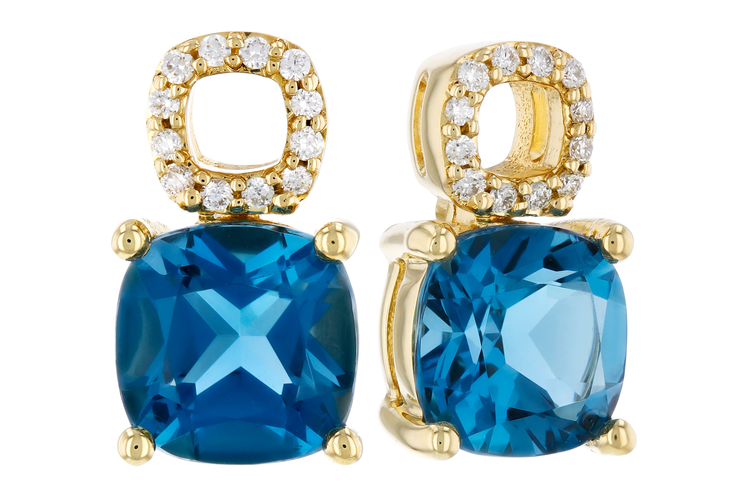 L294-02501: EARR 1.92 TW LONDON BLUE TOPAZ 1.98 TGW (6MM LBT)
