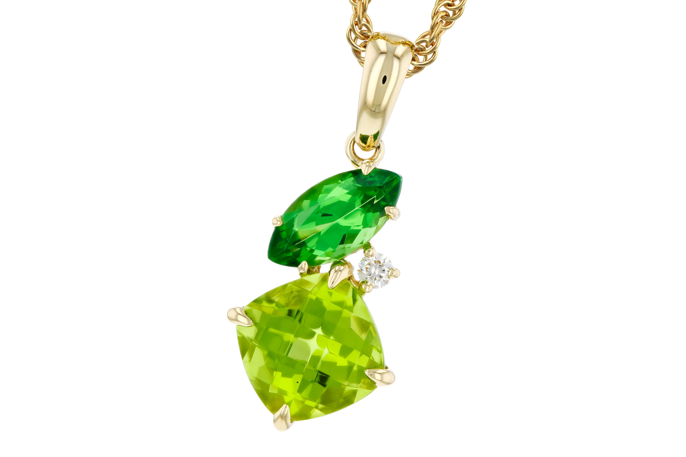 L294-03383: NECKLACE 1.97 TW SEMI-PREC (PER,TSAV) 2.00 TGW