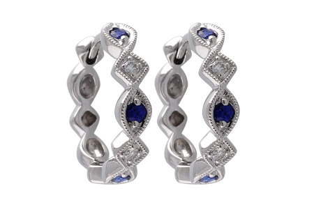 M019-46092: EARRINGS .20 SAPP .25 TGW