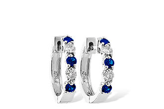 M019-48838: EARRINGS .33 SAPP .52 TGW