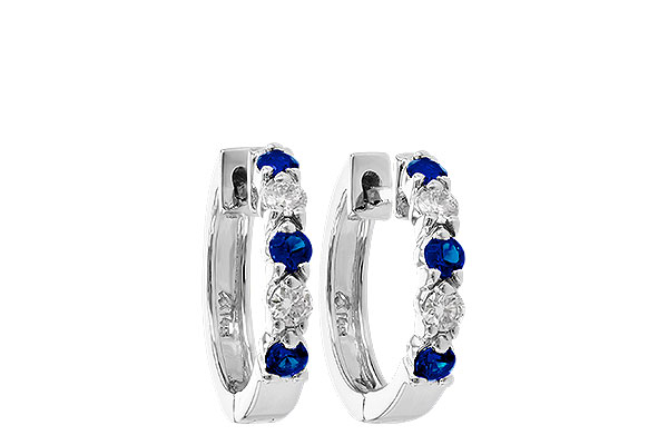 M019-48838: EARRINGS .33 SAPP .52 TGW