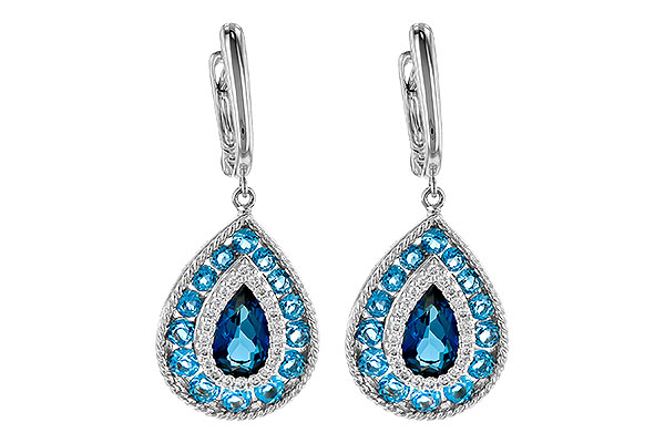 M208-58883: EARR 3.15 TW BLUE TOPAZ 3.32 TGW