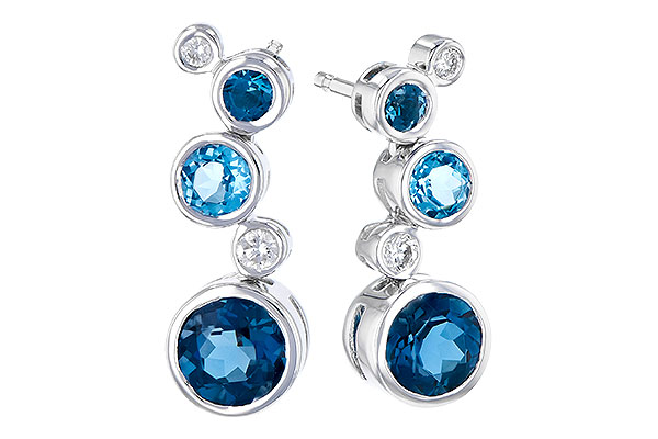 M291-34347: EARR 2.27 BLUE TOPAZ 2.40 TGW