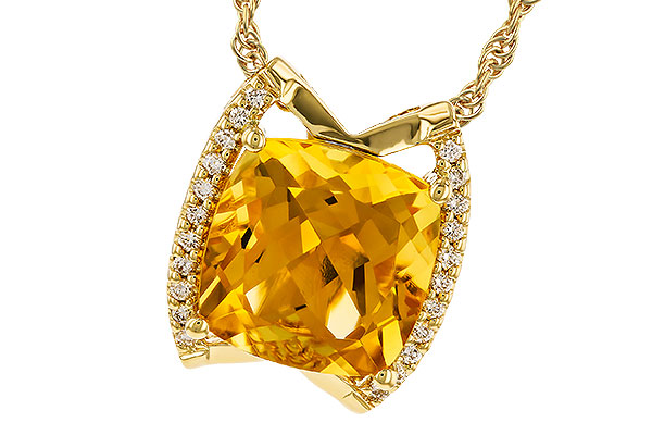 M292-23447: NECKLACE 3.74 CITRINE 3.85 TGW (10MM CIT)
