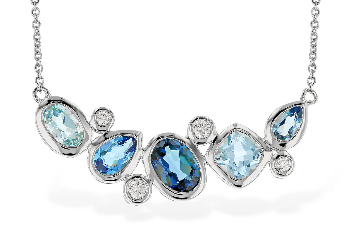 M292-24283: NECK 2.57 BLUE TOPAZ TW 2.72 TGW (18")
