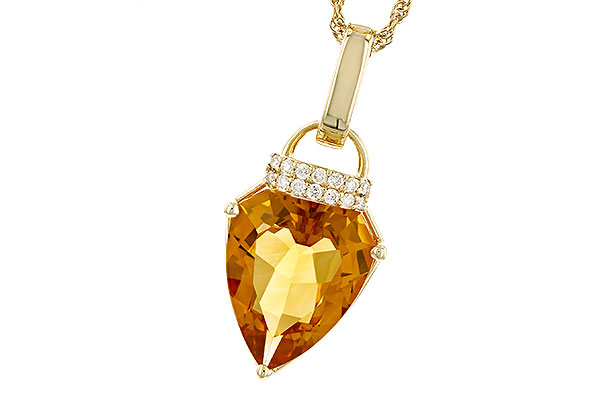 M292-25256: NECKLACE 3.12 CITRINE 3.18 TGW (12x10MM CIT)