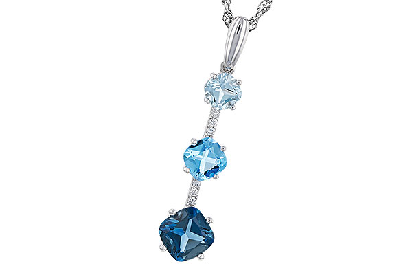 M293-10701: NECK 1.87 TW BLUE TOPAZ 1.90 TGW