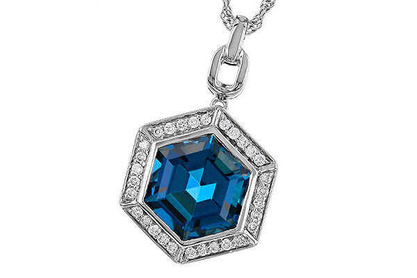 M293-11592: NECK 3.40 LONDON BLUE TOPAZ 3.55 TGW (9MM LBT)