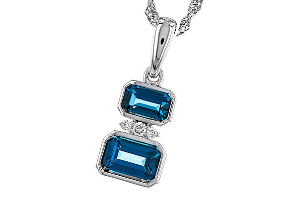 M293-11601: NECK .95 TW LONDON BLUE TOPAZ .98 TGW