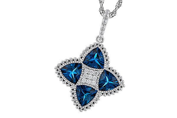 M293-14283: NECKLACE 2.79 LONDON BLUE TOPAZ 2.85 TGW