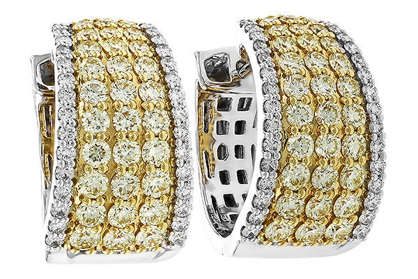 M293-14347: EARRINGS 1.52 YELLOW DIAS 1.96 TW