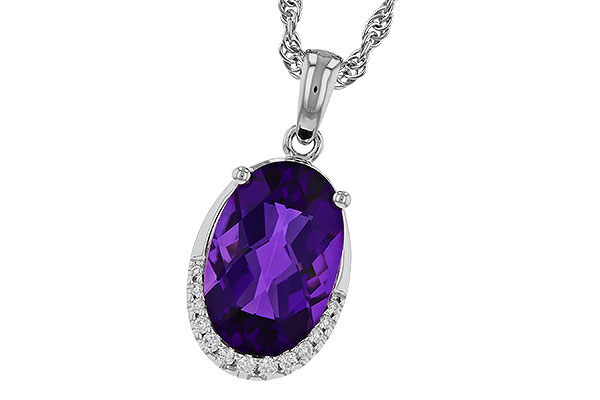 M293-17910: NECKLACE 2.70 AMETHYST 2.76 TGW (12x8MM OV)