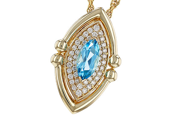 M293-17929: NECKLACE .54 BLUE TOPAZ .70 TGW (8x4MM BT)