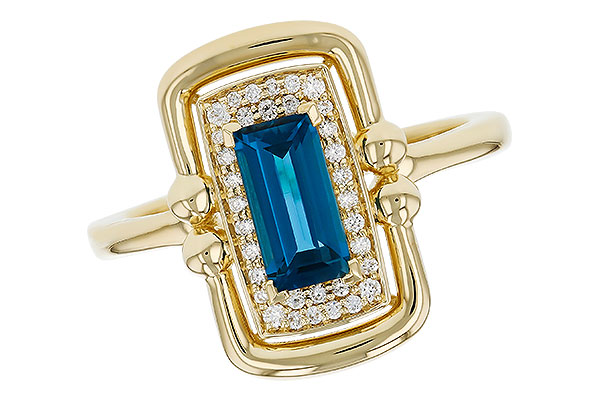 M294-00674: LDS RG .84 LONDON BLUE TOPAZ .96 TGW (8x4MM LBT)
