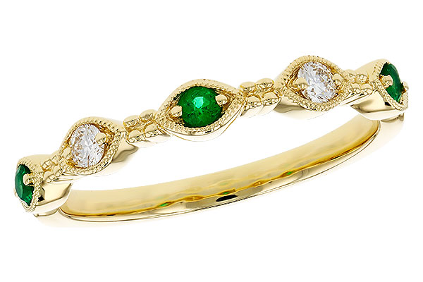 M294-00710: LDS WED RG .10 TW EMERALD .19 TGW