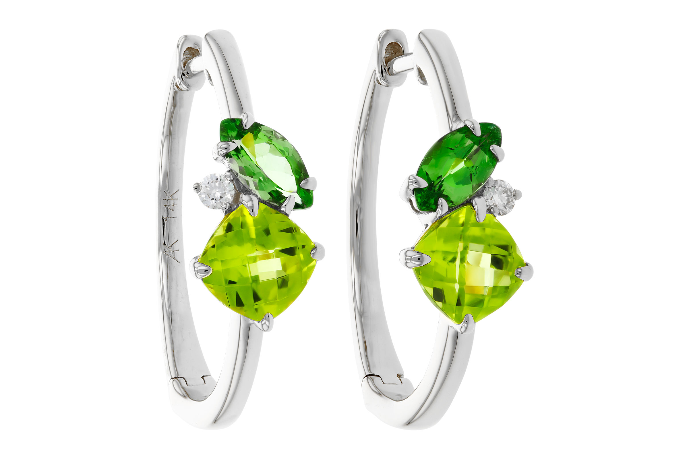 M294-02465: EARRINGS 1.69 TW SEMI-PREC (PER,TSAV) 1.73 TGW
