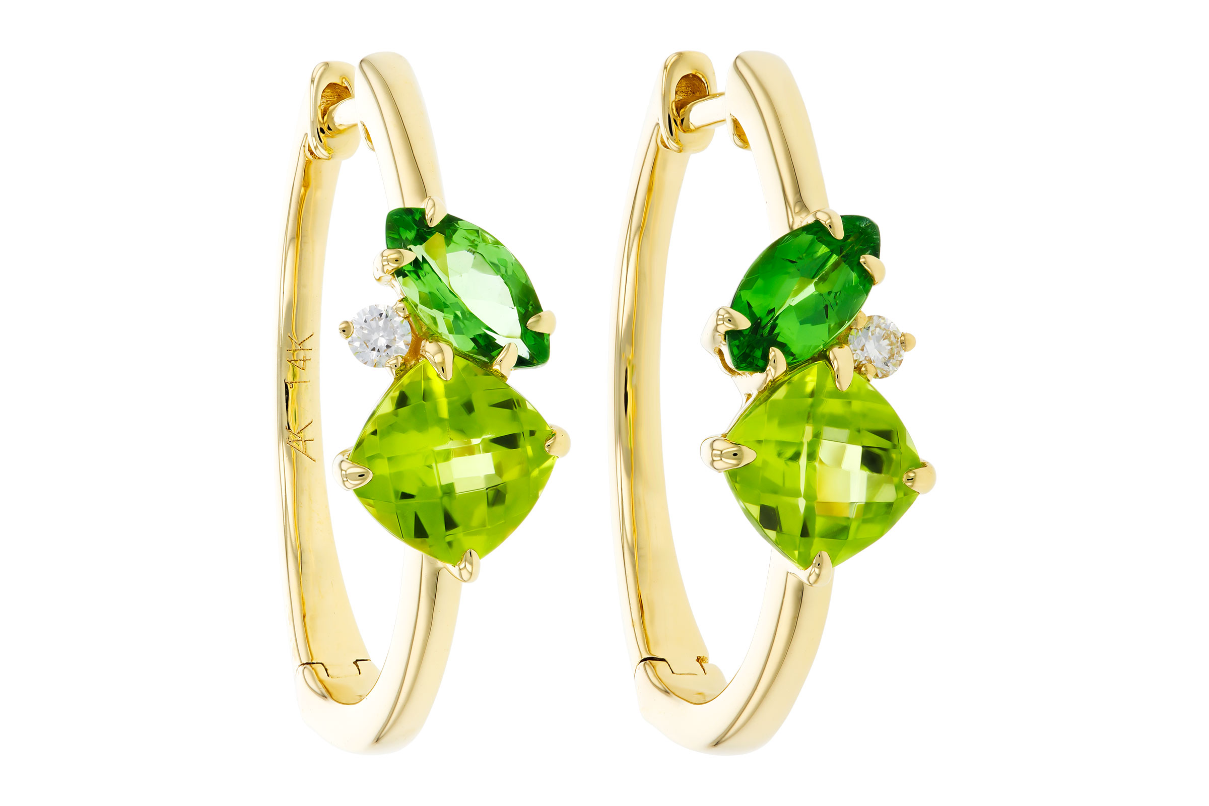 M294-02465: EARRINGS 1.69 TW SEMI-PREC (PER,TSAV) 1.73 TGW