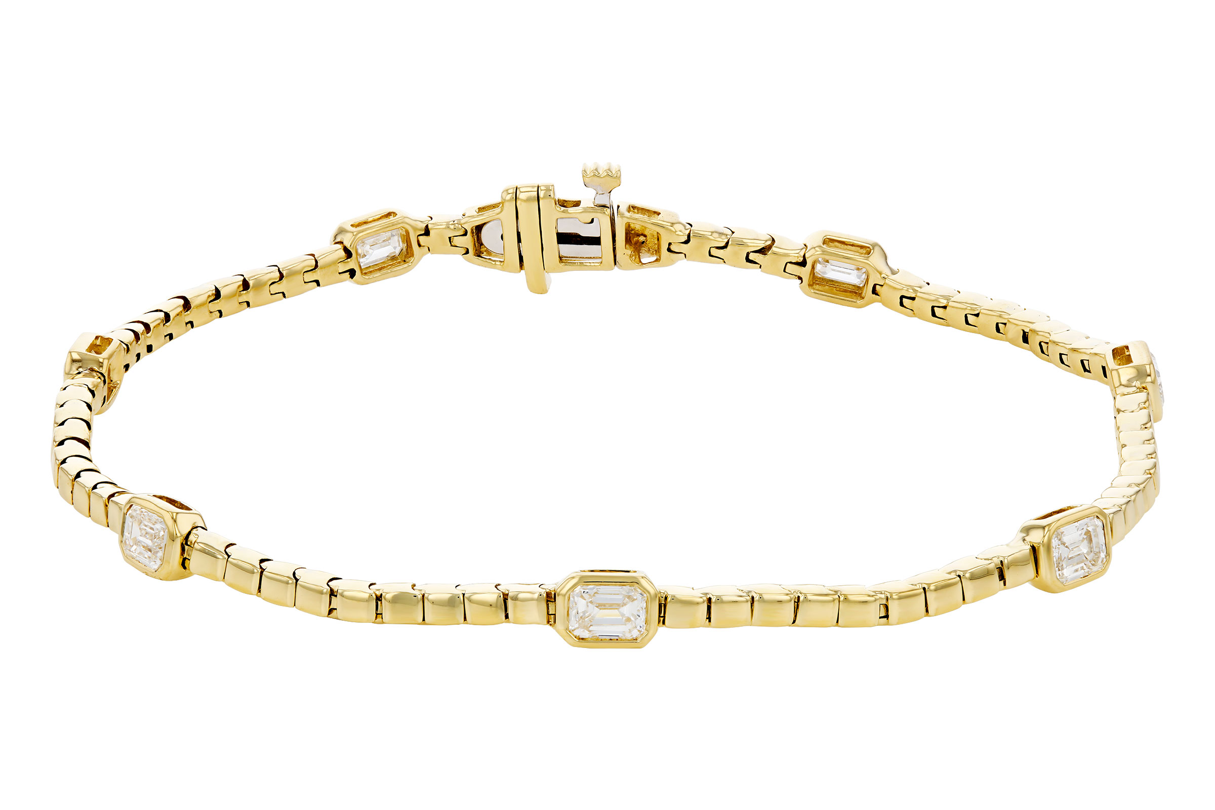 M294-02510: BRACELET 1.32 TW EMERALD CUT DIA (7")